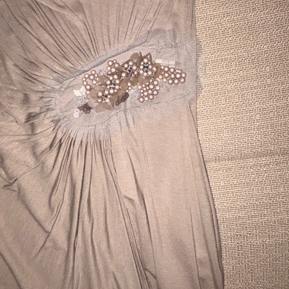 Women’s Draped Embellished Waist Top - Cream - Picture 4 of 5